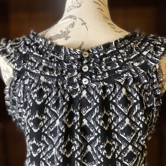 Max Studio Dress Stretch, Elastic Waist Size Medium Black/White - Picture 2 of 7